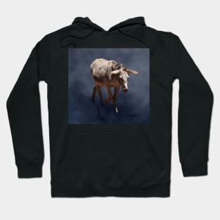 Mule on Smokey Gray Background Hoodie